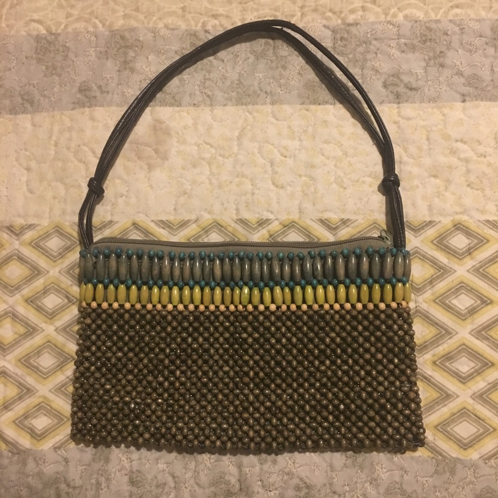 Beaded over the shoulder purse